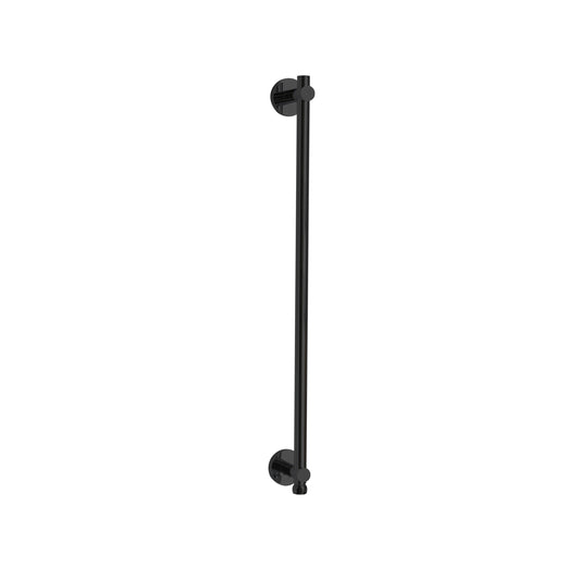 ThermaSol Shower Rail W/integral Water Way round in Matte Black Finish Matte Black / Round ThermaSol 15-1002-mb.jpg