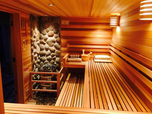 Finlandia Sauna 7' x 10' x 7' Pre-Cut Sauna Kit Standard Option / 7 Foot Tall / No Backrest,Standard Option / 7 Foot Tall / Backrest + $429.00,Standard Option / 7 Foot Tall / Backrest & Skirts + $1869.00,Standard Option / 8 Foot Tall + $482.46 / No Backre