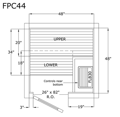 Finlandia Sauna 4' x 4' x 7' Pre-Cut Sauna Kit Standard Option / 7 Foot Tall / No Backrest,Standard Option / 7 Foot Tall / Backrest + $171.60,Standard Option / 7 Foot Tall / Backrest & Skirts + $651.60,Standard Option / 8 Foot Tall + $227.04 / No Backrest