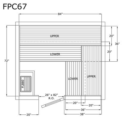 Finlandia Sauna 6' x 7' x 7' Pre-Cut Sauna Kit Standard Option / 7 Foot Tall / No Backrest,Standard Option / 7 Foot Tall / Backrest + $300.30,Standard Option / 8 Foot Tall + $368.94 / No Backrest,Standard Option / 8 Foot Tall + $368.94 / Backrest + $300.3