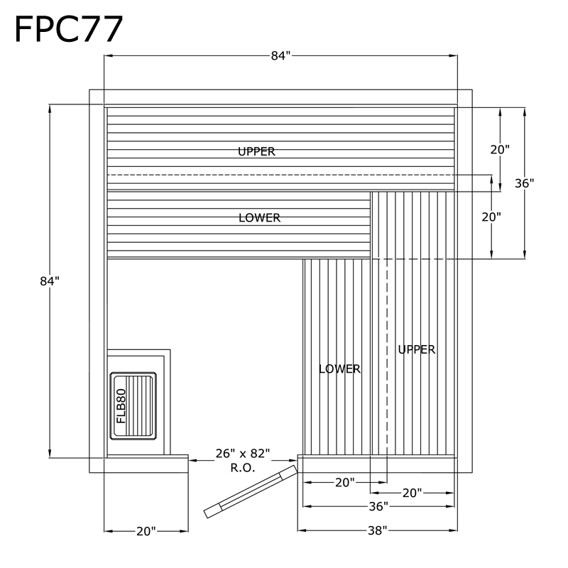 Finlandia Sauna 7' x 7' x 7' Pre-Cut Sauna Kit Standard Option / 7 Foot Tall / No Backrest,Standard Option / 7 Foot Tall / Backrest + $300.30,Standard Option / 8 Foot Tall + $397.32 / No Backrest,Standard Option / 8 Foot Tall + $397.32 / Backrest + $300.3