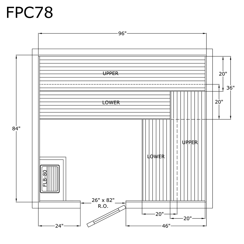 Finlandia Sauna 7' x 8' x 7' Pre-Cut Sauna Kit Standard Option / 7 Foot Tall / No Backrest,Standard Option / 7 Foot Tall / Backrest + $343.20,Standard Option / 8 Foot Tall + $425.70 / No Backrest,Standard Option / 8 Foot Tall + $425.70 / Backrest + $343.2