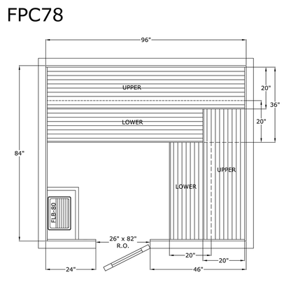 Finlandia Sauna 7' x 8' x 7' Pre-Cut Sauna Kit Standard Option / 7 Foot Tall / No Backrest,Standard Option / 7 Foot Tall / Backrest + $343.20,Standard Option / 8 Foot Tall + $425.70 / No Backrest,Standard Option / 8 Foot Tall + $425.70 / Backrest + $343.2