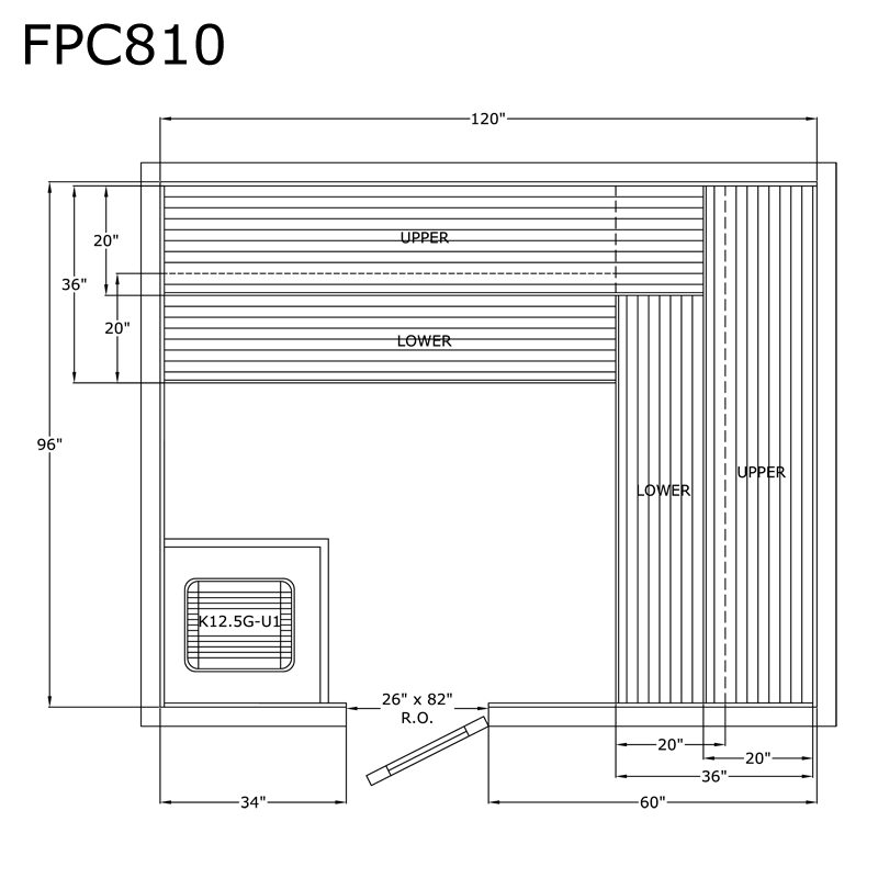 Finlandia Sauna 8' x 10' x 7' Pre-Cut Sauna Kit Standard Option / 7 Foot Tall / No Backrest,Standard Option / 7 Foot Tall / Backrest + $429.00,Standard Option / 8 Foot Tall + $510.84 / No Backrest,Standard Option / 8 Foot Tall + $510.84 / Backrest + $429.