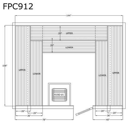 Finlandia Sauna 9' x 12' x 7' Pre-Cut Sauna Kit Standard Option / 7 Foot Tall / No Backrest,Standard Option / 7 Foot Tall / Backrest + $514.80,Standard Option / 8 Foot Tall + $595.98 / No Backrest,Standard Option / 8 Foot Tall + $595.98 / Backrest + $514.