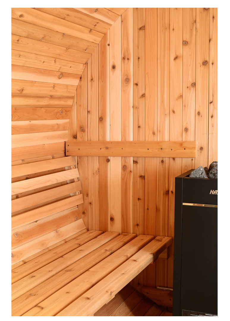 Almost Heaven Essex 4 Person Barrel Sauna Rustic Cedar,Onyx - Stained Southern Pine Almost Heaven Sauna Screenshot2023-10-09at12.32.03PM.png