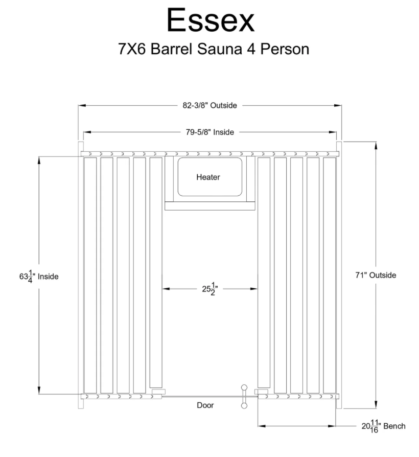 Almost Heaven Essex 4 Person Barrel Sauna Rustic Cedar,Onyx - Stained Southern Pine Almost Heaven Sauna Screenshot2023-10-09at12.32.29PM.png