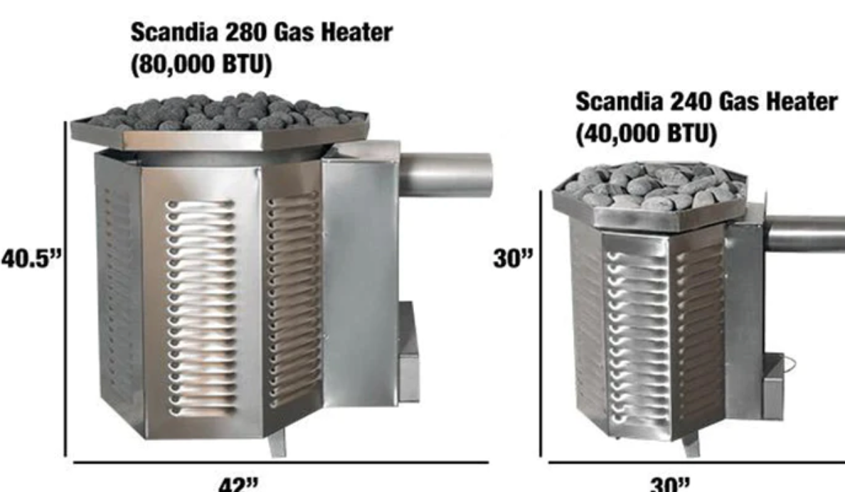 Scandia 80K BTU Gas Sauna Heater Natural Gas / Standing Pilot / Horizontal,Natural Gas / Standing Pilot / Vertical,Natural Gas / Piezo / Horizontal,Liquid Propane / Standing Pilot / Horizontal,Liquid Propane / Standing Pilot / Vertical,Liquid Propane / Pi