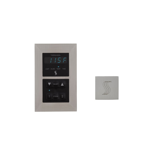 ThermaSol Signature Series Control and Steam Head Kit Square in Satin Chrome Finish Satin Chrome / Square ThermaSol semr-svsq-sc.jpg