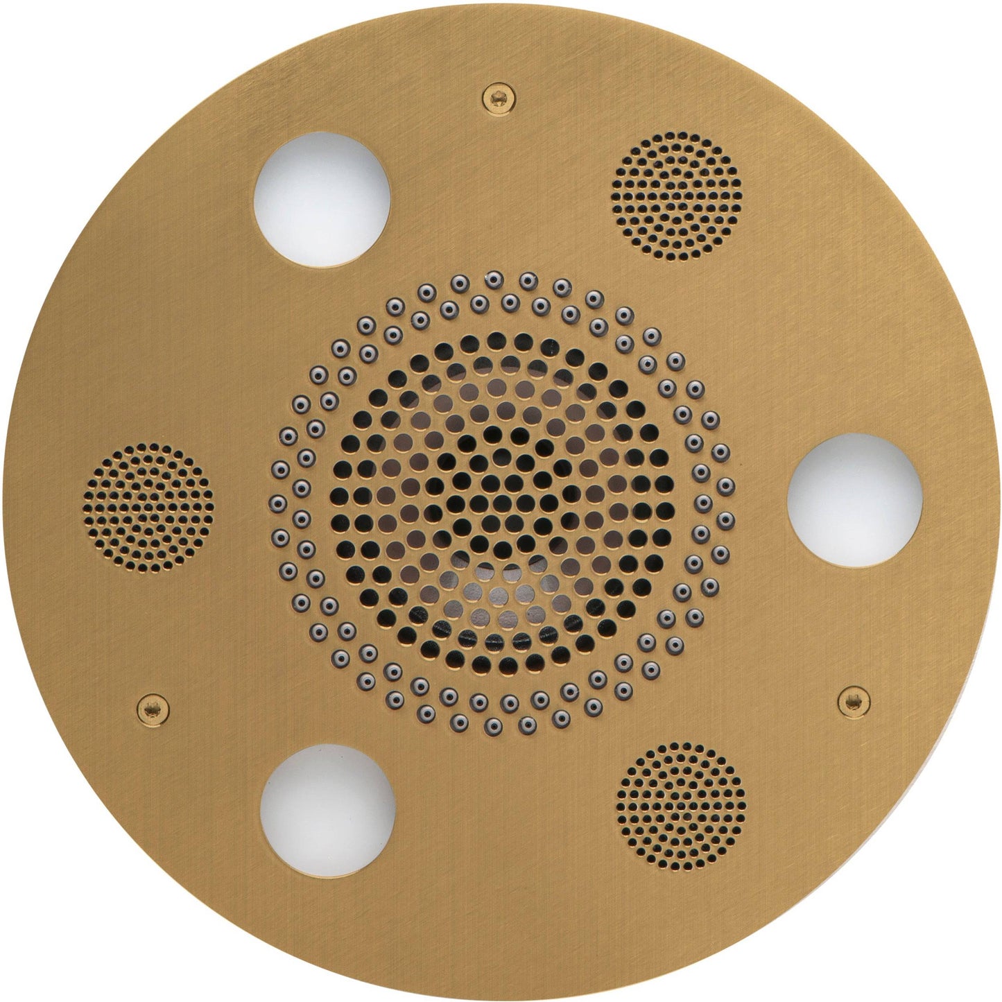 ThermaSol Serenity Light, Sound, Rain System Round in Satin Brass Finish Satin Brass / Round ThermaSol slsrrd-sb.jpg