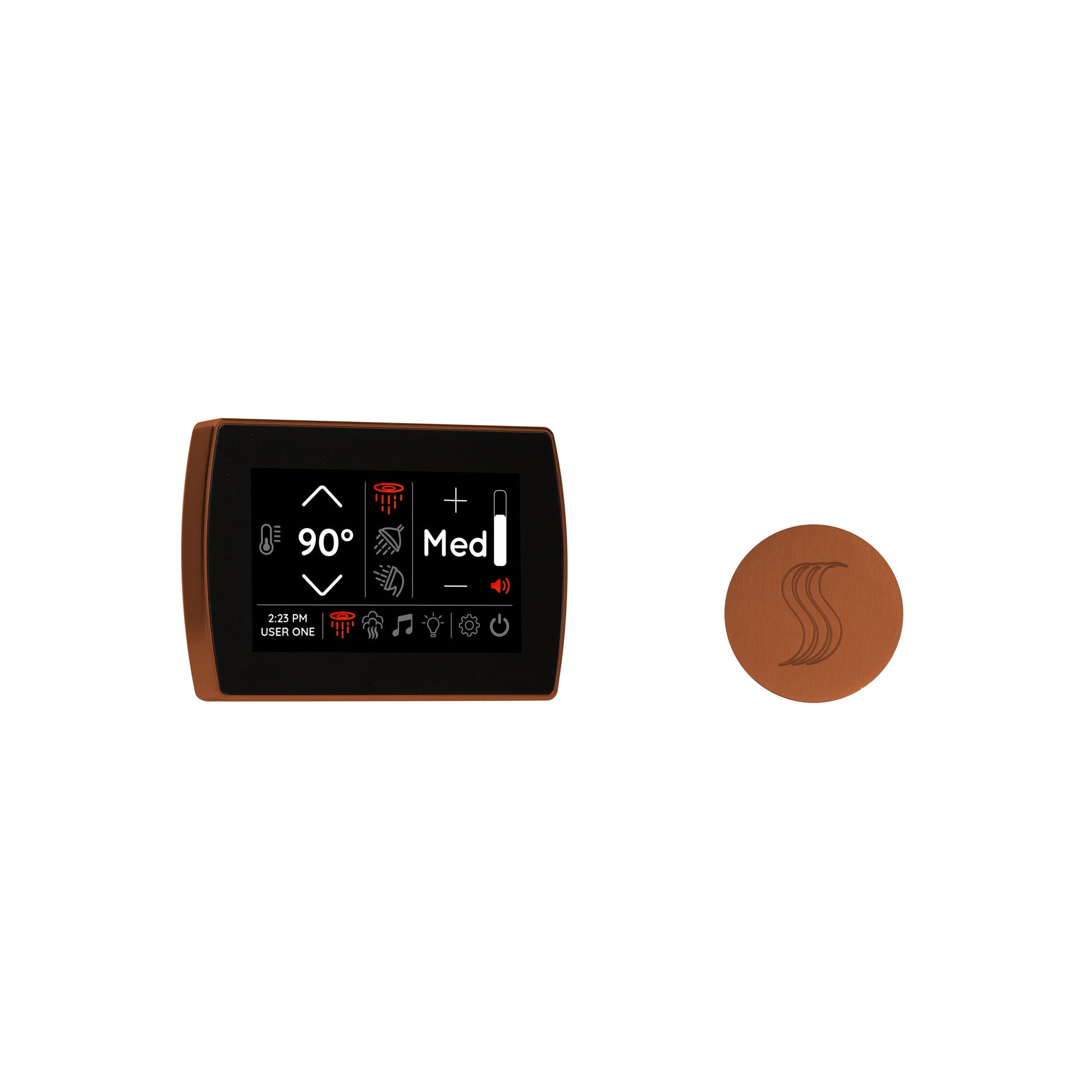 ThermaSol Signatouch Control and Steam Head Kit Round in Antique Copper Finish Antique Copper / Round ThermaSol stcm-svrd-acop_f7a01b07-dfbc-4baf-8695-8b8b6520dc37.jpg