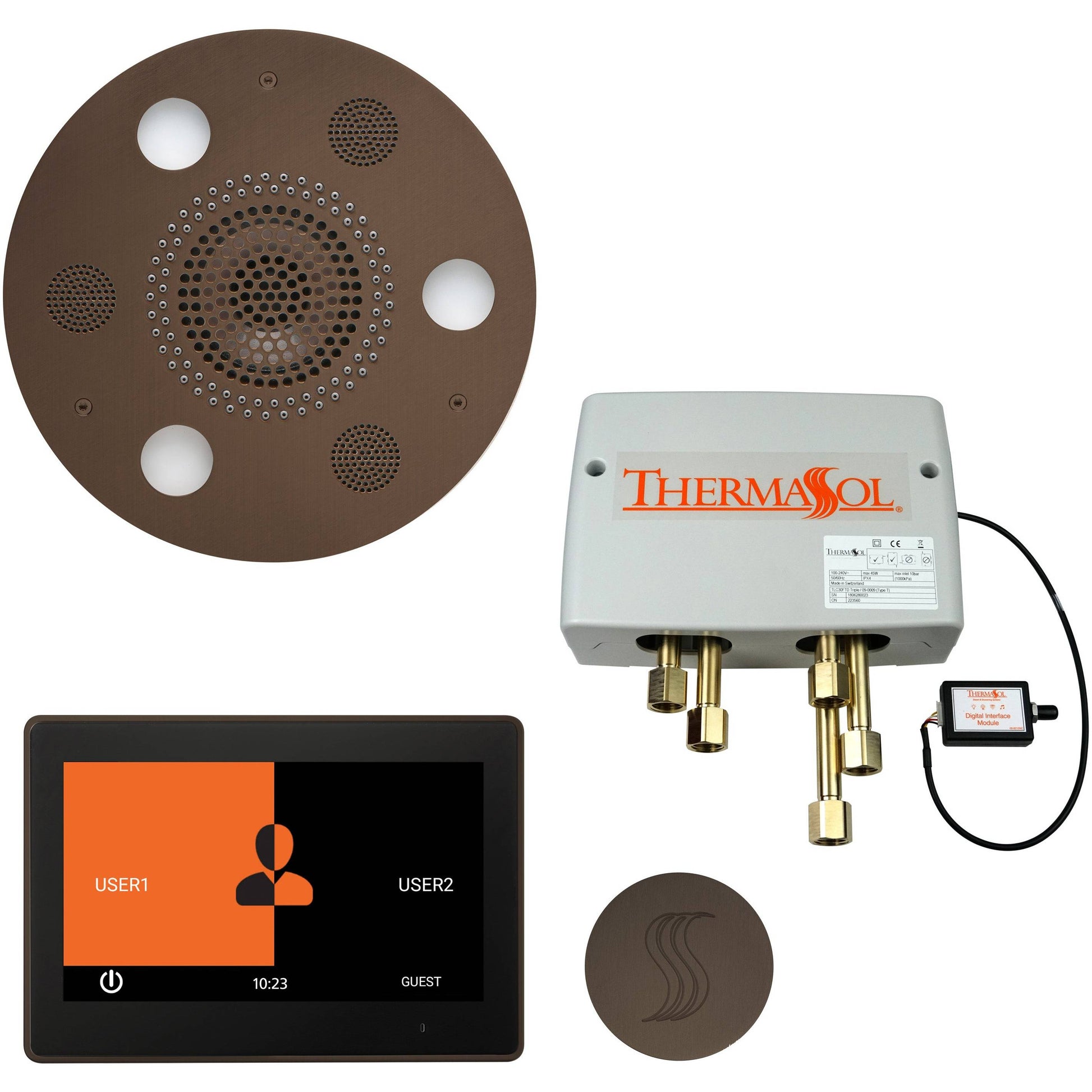 ThermaSol Total Wellness Package with 10" ThermaTouch Trim Upgraded Round in Oil Rubbed Bronze Finish Oil Rubbed Bronze / Round / 10" ThermaSol twp10ur-orb.jpg