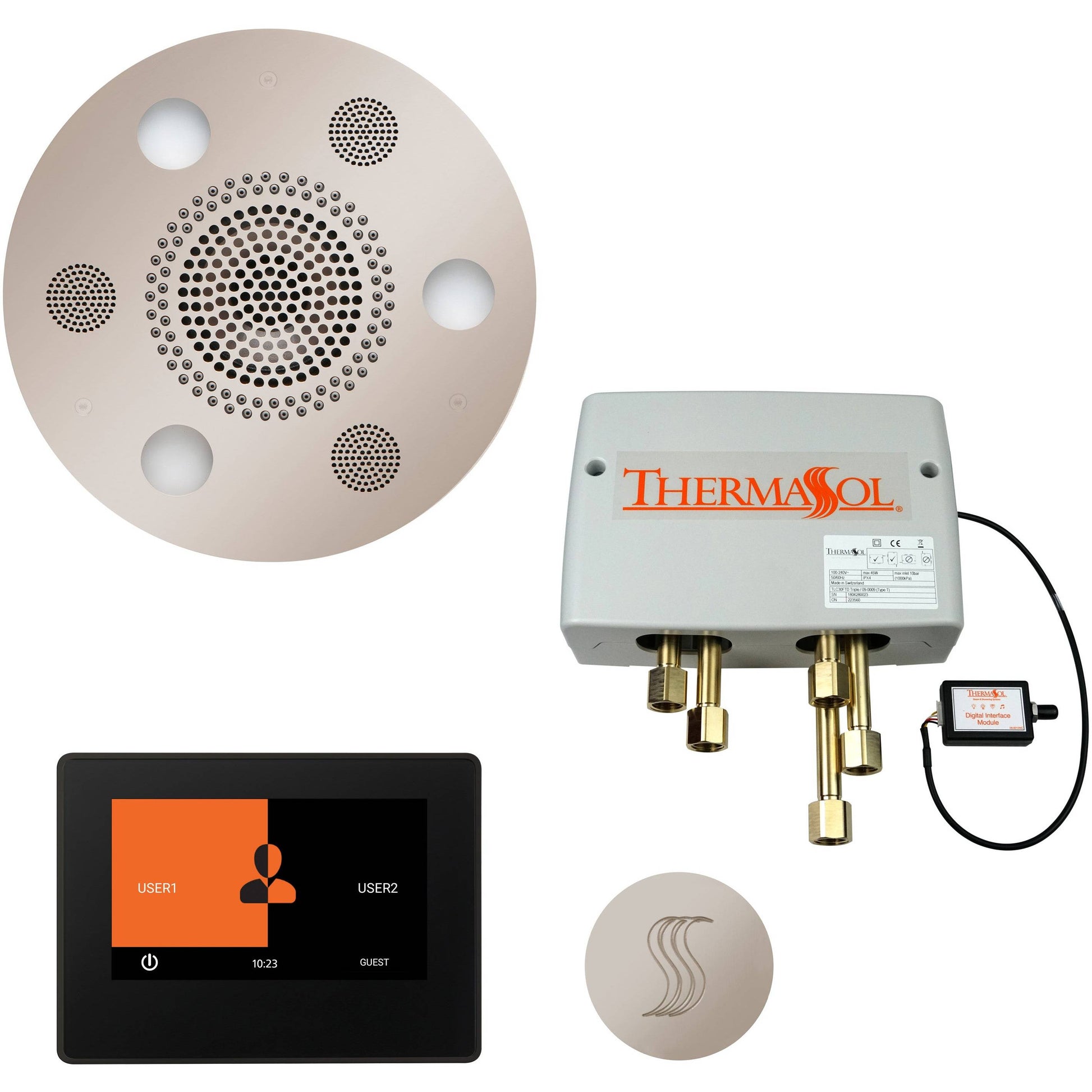 ThermaSol Total Wellness Package with 7" ThermaTouch Round in Polished Nickel Finish Polished Nickel / Round / 7" ThermaSol twp7r-pn.jpg