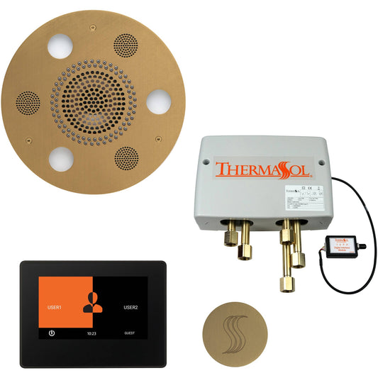 ThermaSol Total Wellness Package with 7" ThermaTouch Round in Satin Brass Finish Satin Brass / Round / 7" ThermaSol twp7r-sb.jpg