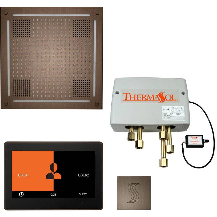 ThermaSol Total Wellness Hydrovive Package with 10" ThermaTouch  Square in Antique Copper Finish Antique Copper / Square / 10" ThermaSol twph10us-acop.jpg