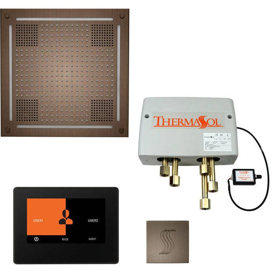 ThermaSol Total Wellness Hydrovive Package with 7" ThermaTouch and Square in Antique Copper Finish Antique Copper / Square / 7" ThermaSol twph7s-acop.jpg