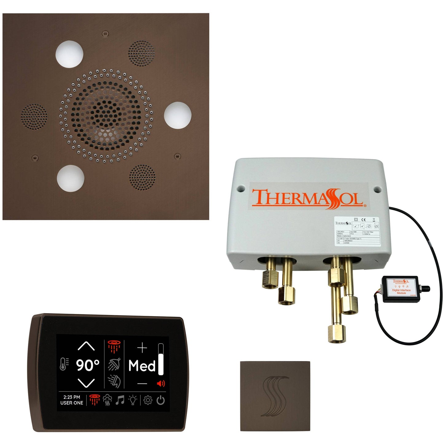 ThermaSol Total Wellness Package with SignaTouch Square in Oil Rubbed Bronze Finish Oil Rubbed Bronze / Square ThermaSol twpss-orb.jpg