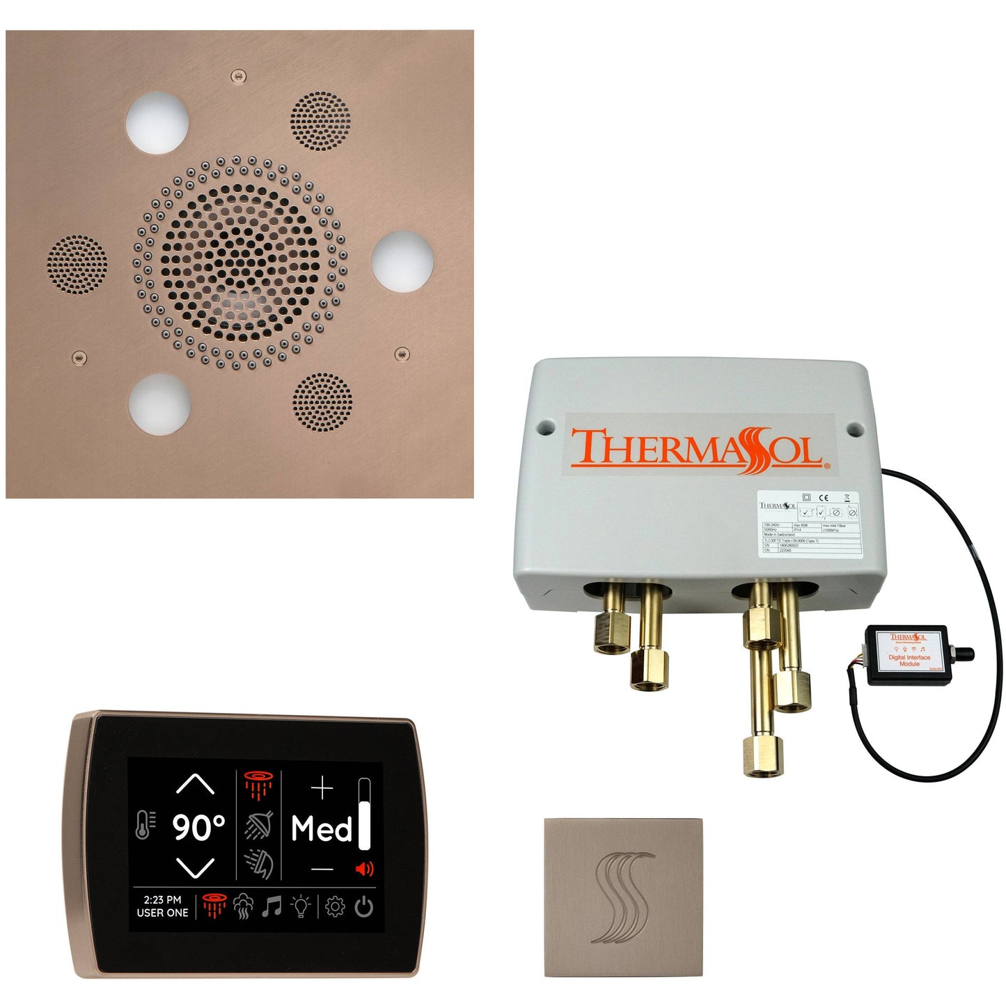 ThermaSol Total Wellness Package with SignaTouch Square in Satin Nickel Finish Satin Nickel / Square ThermaSol twpss-sn.jpg