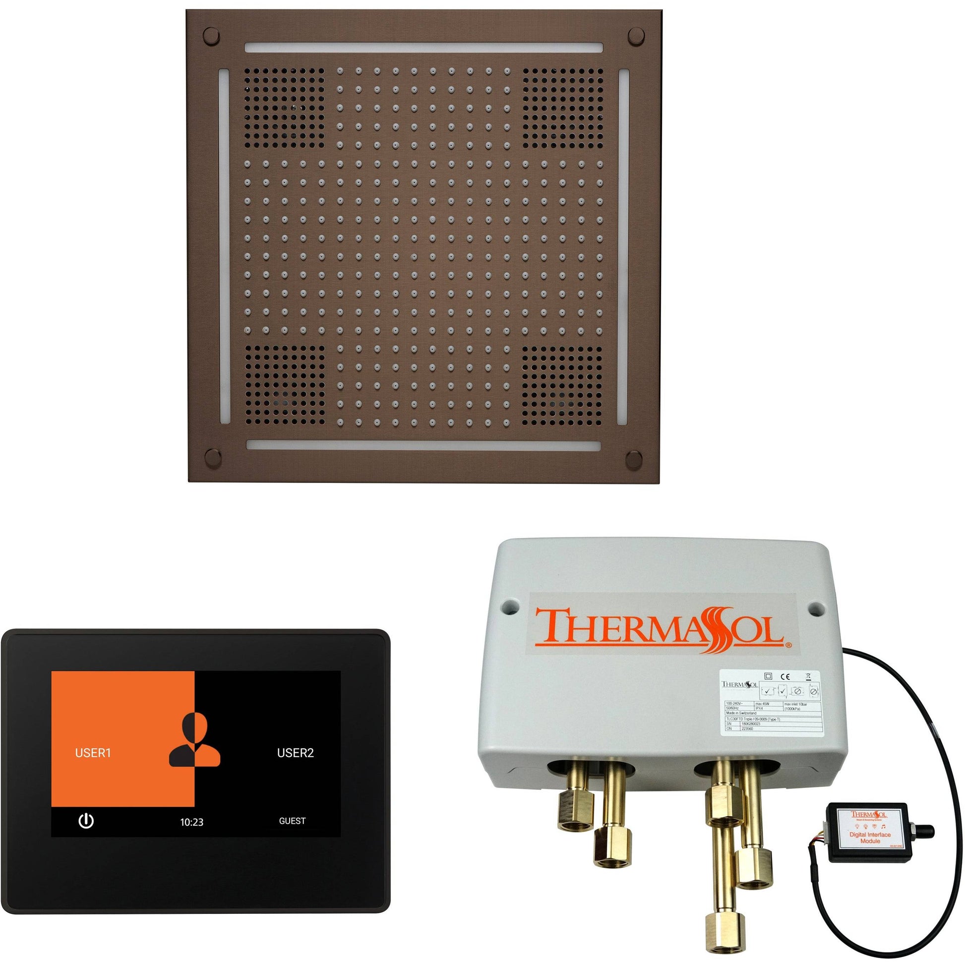 ThermaSol Wellness Hydrovive Shower Package with 7" ThermaTouch Square in Oil Rubbed Bronze Finish Oil Rubbed Bronze / Square / 7" ThermaSol whsp7s-orb.jpg