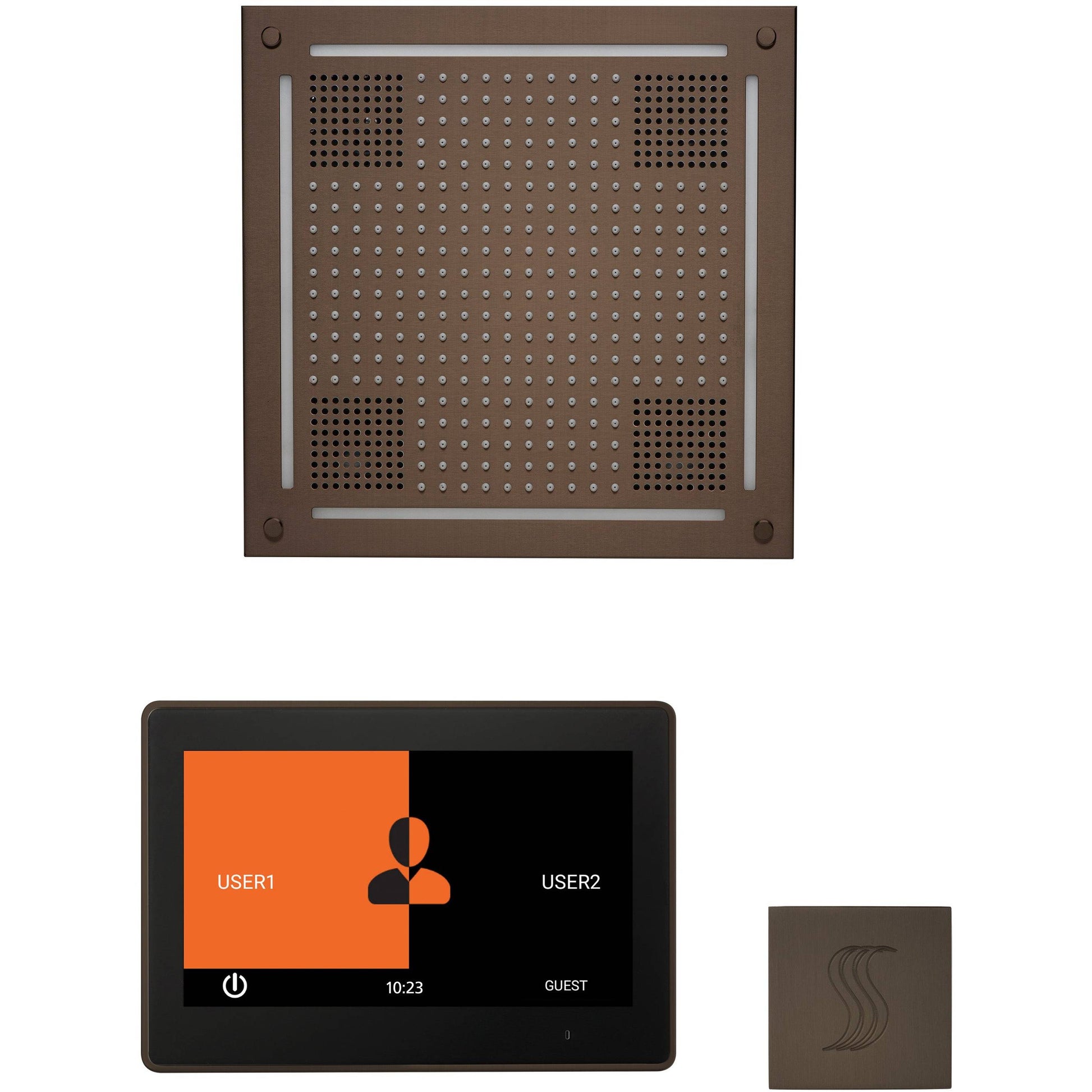 ThermaSol wellness Hydrovive Steam Package with 10" ThermaTouch Square in Oil Rubbed Bronze Finish Oil Rubbed Bronze / Square / 10" ThermaSol whstp10s-orb.jpg