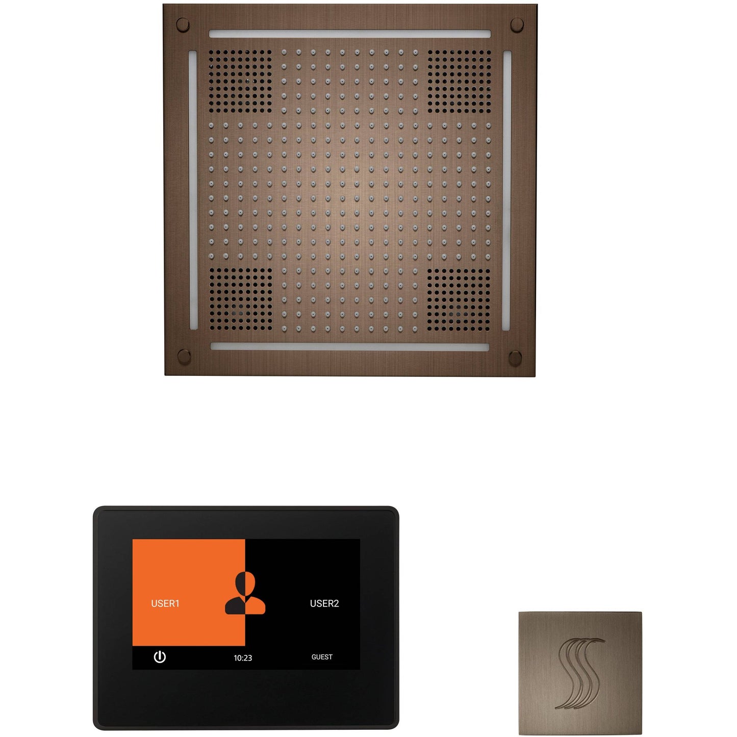 ThermaSol wellness Hydrovive Steam Package with 7" ThermaTouch Square in Antique Copper Finish Antique Copper / Square / 7" ThermaSol whstp7s-acop_1c7e2742-6b76-47e2-bbe0-e04a78a8fce8.jpg