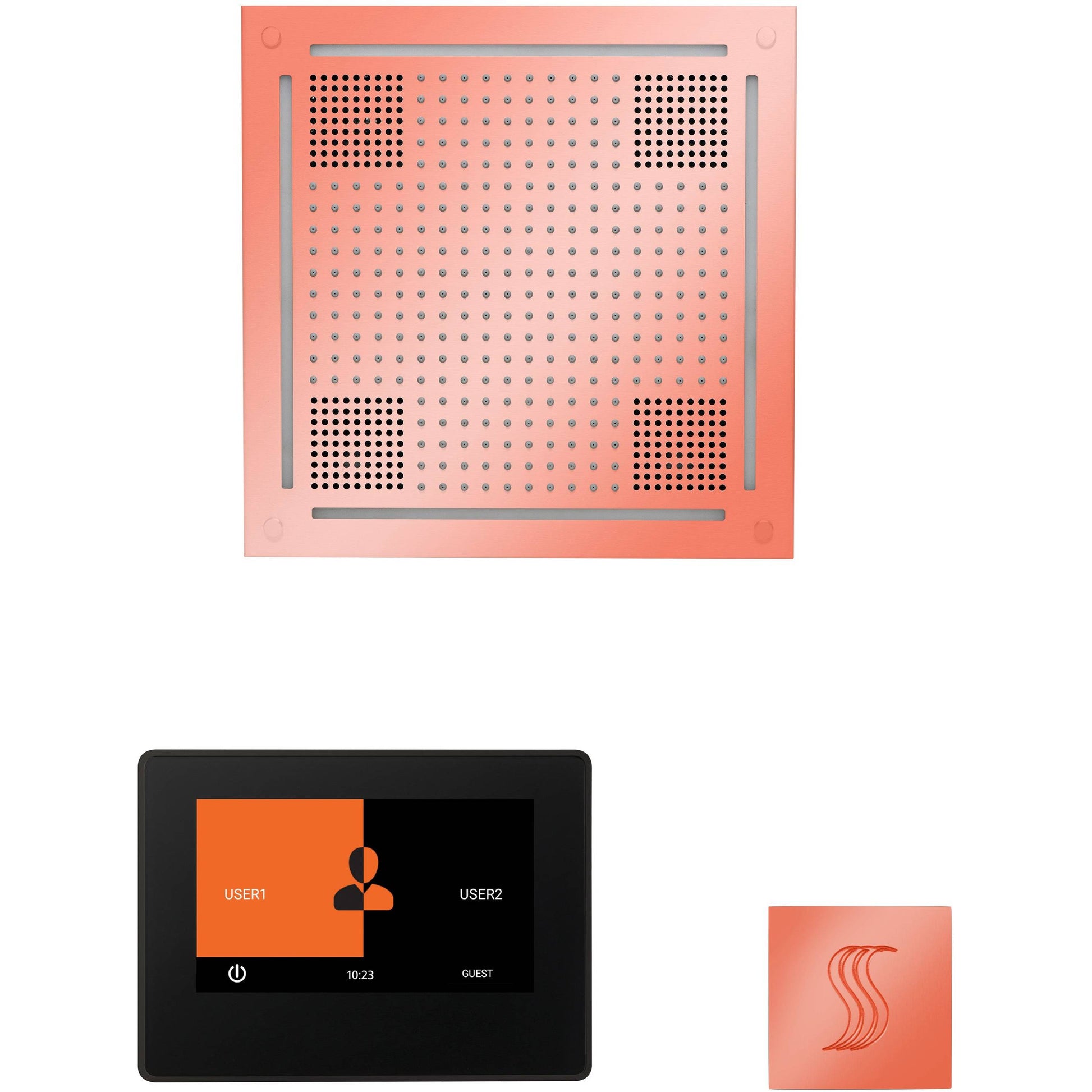 ThermaSol wellness Hydrovive Steam Package with 7" ThermaTouch Square in Copper Finish Copper / Square / 7" ThermaSol whstp7s-cop_0e71e459-48b4-4888-8fd9-67d5e3253b32.jpg