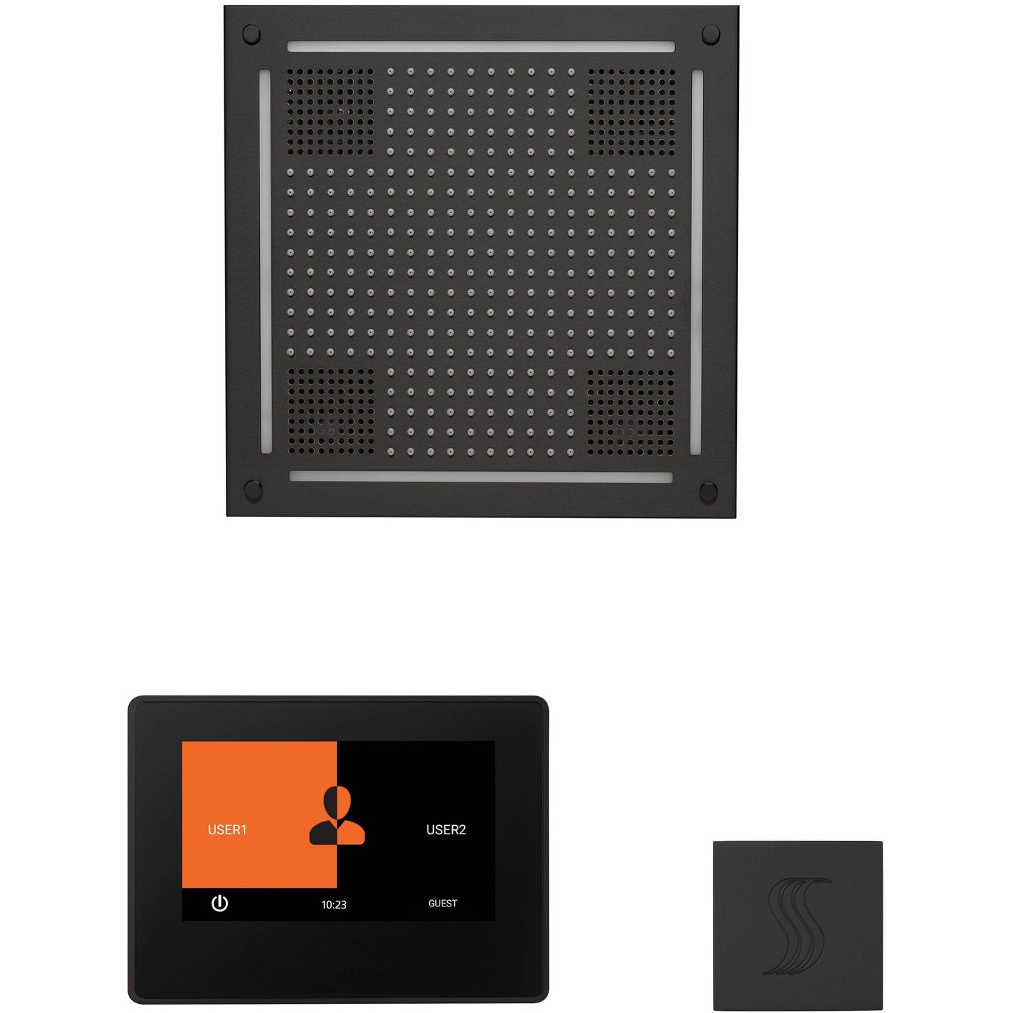 ThermaSol wellness Hydrovive Steam Package with 7" ThermaTouch Square in Matte Black Finish Matte Black / Square / 7" ThermaSol whstp7s-mb_83de072a-7b51-41a6-b216-f2a15bbf9fb7.jpg