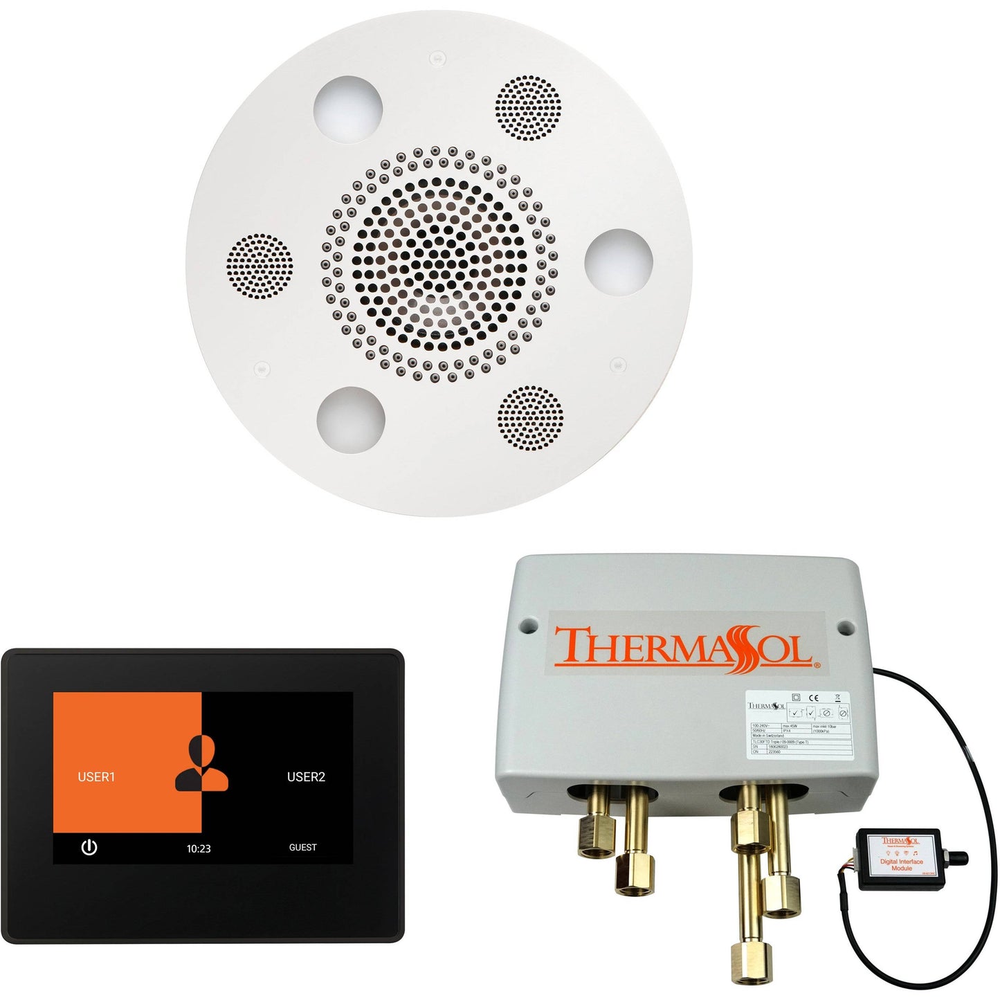 ThermaSol Wellness Shower Package with 7" ThermaTouch Round in White Finish White / Round / 7" ThermaSol wsp7r-wht.jpg