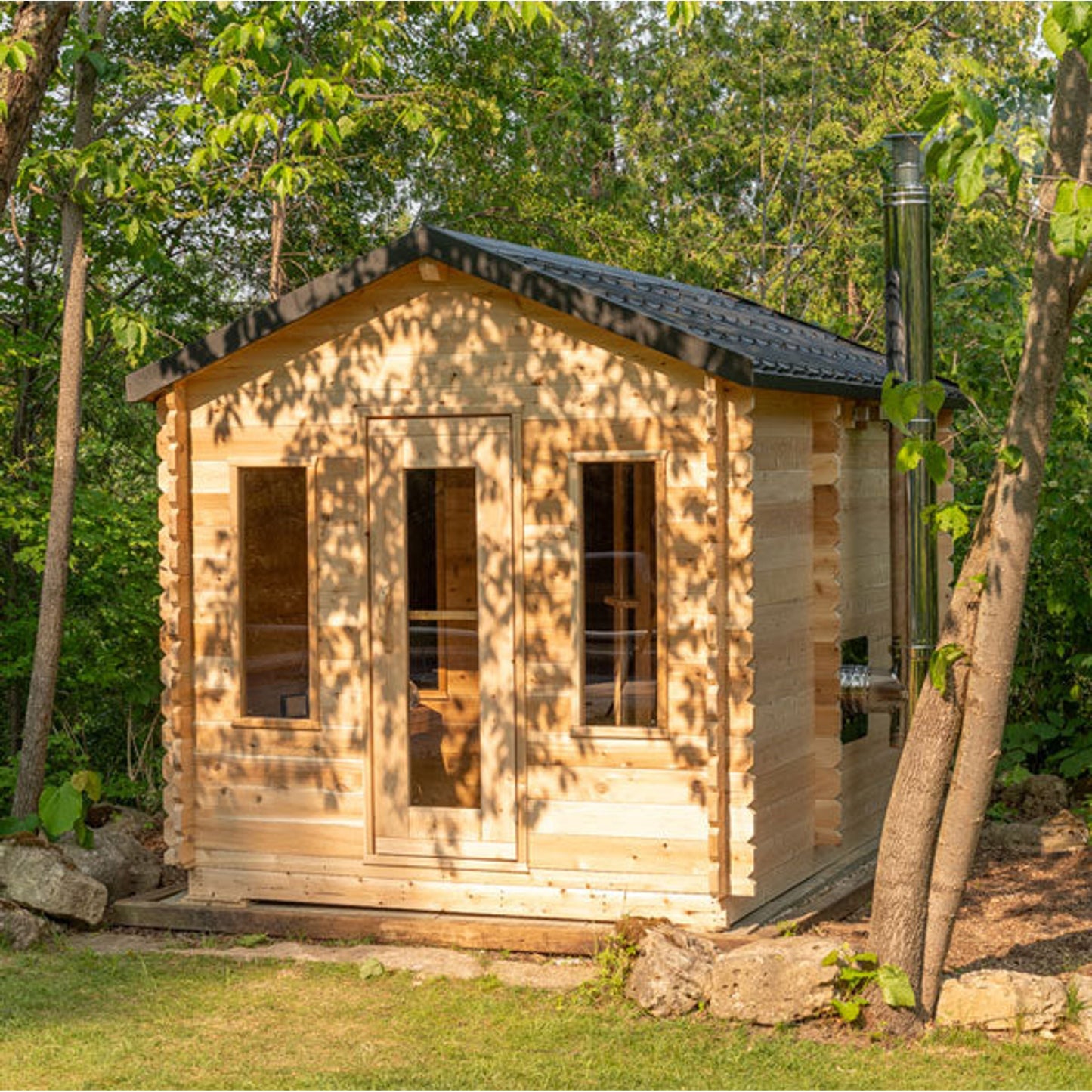 Georgian Cabin Sauna with Changing Room Dundalk LeisureCraft CTC88CW.jpg